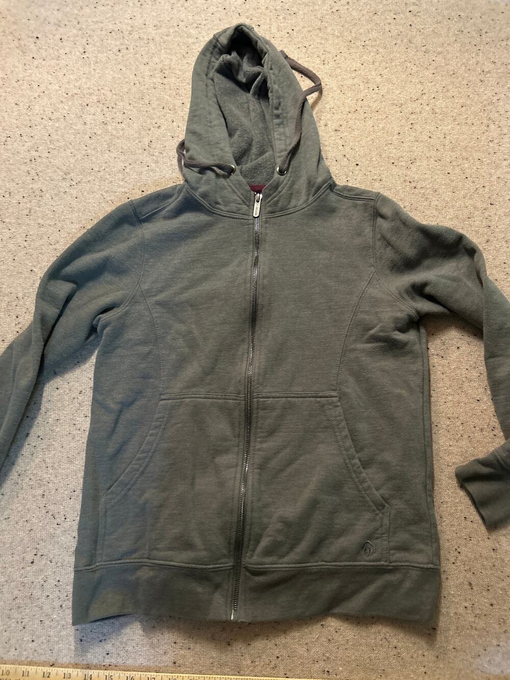 Wolverine Dark Gray Full Zip Hooded Sweatshirt Women's Small Outdoor Hiking
